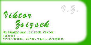 viktor zsizsek business card